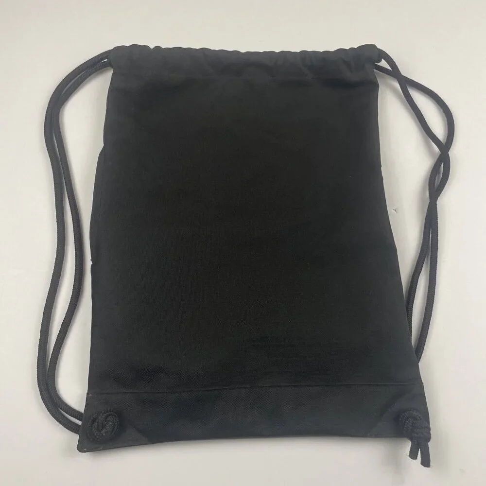Billabong Drawstring Backpack Gym Sports Yoga Black Gray Canvas